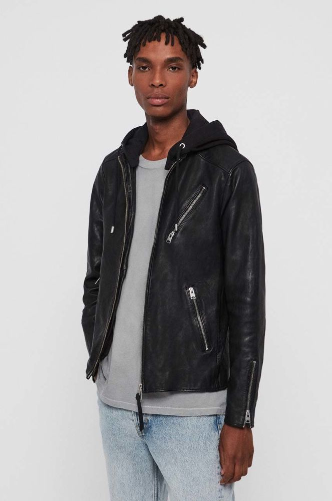 AllSaints - Шкіряна куртка Harwood Jacket колір чорний