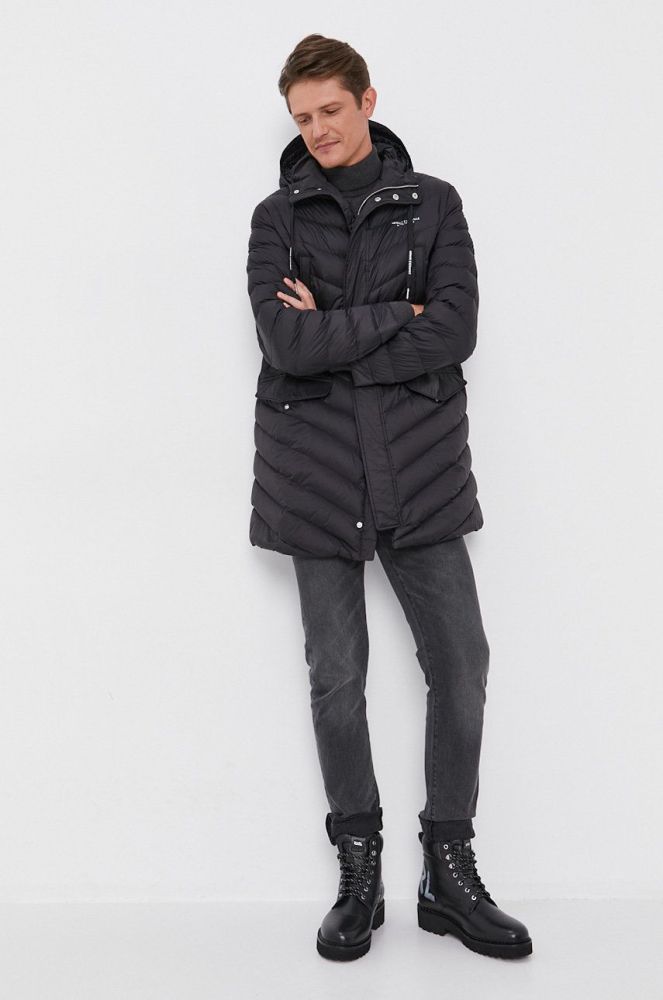 Пухова куртка Armani Exchange чоловіча колір чорний зимова (1633389)