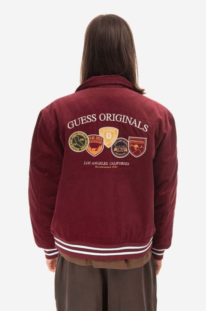 Куртка-бомбер Guess Originals x Simon Corduroy чоловічий колір зелений перехідна M2BL07.WEUW0-F82E фото 3