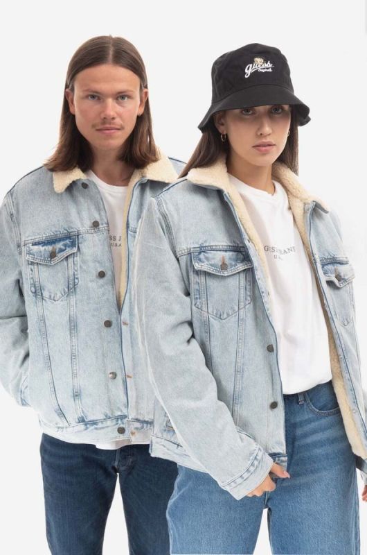 Джинсова куртка Guess чоловіча перехідна M2BN00.D4S10-F9JJ колір блакитний