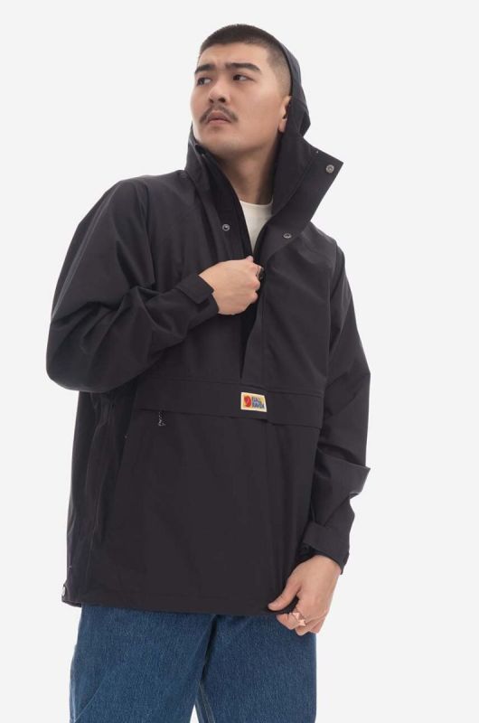 Дощовик Fjallraven Vardag Hydratic Anorak чоловіча колір чорний перехідна F86688.550-550