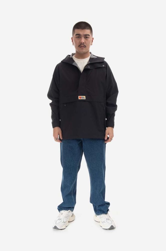 Дощовик Fjallraven Vardag Hydratic Anorak чоловіча колір чорний перехідна F86688.550-550 фото 10