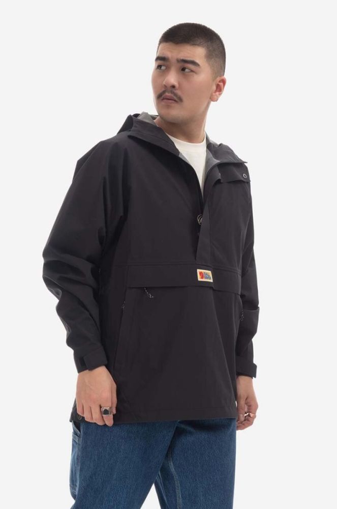 Дощовик Fjallraven Vardag Hydratic Anorak чоловіча колір чорний перехідна F86688.550-550 фото 8