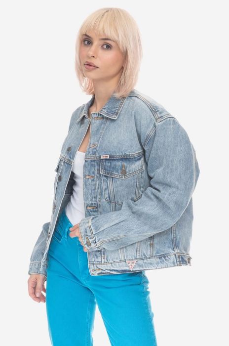 Джинсова куртка Guess чоловіча перехідна M3GG77.D4XY0-F7WO колір блакитний