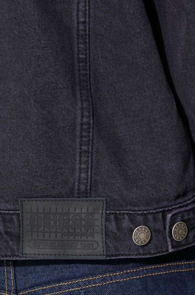 Джинсова куртка Guess Kit Trucker чоловіча колір чорний перехідна фото 6
