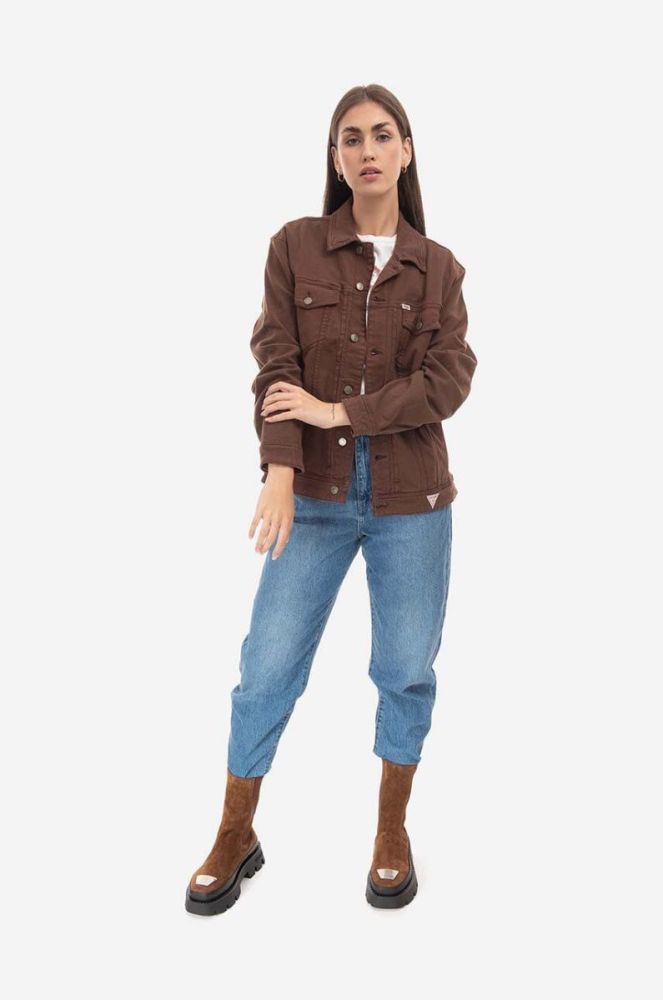 Джинсова куртка Guess Originals Kit Denim колір коричневий перехідна M2BG71.D4QQ0-A11J фото 9