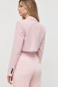 Піджак Karl Lagerfeld колір рожевий двобортний однотонна