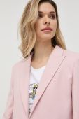 Піджак Karl Lagerfeld колір рожевий двобортний однотонна