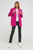 Піджак Noisy May колір рожевий однобортний однотонна