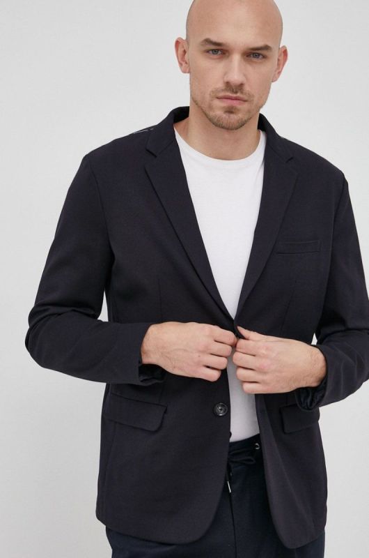 Піджак Emporio Armani чоловіча колір синій фото 2