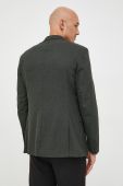 Піджак з домішкою вовни Selected Homme колір зелений