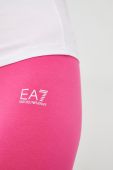 Штани EA7 Emporio Armani жіночі колір фіолетовий з принтом