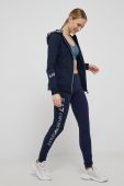 Штани EA7 Emporio Armani жіночі колір синій з принтом