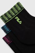 Шкарпетки Fila 3-pack жіночі колір чорний