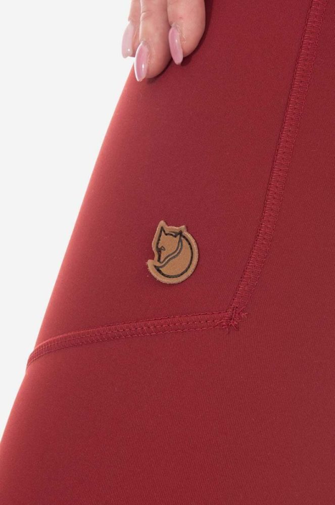 Легінси Fjallraven Abisko жіночі колір бордовий однотонні F84773.346-346 фото 6
