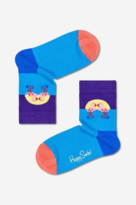 Дитячі шкарпетки Happy Socks Flamingo Friends колір блакитний Дитячі шкарпетки Happy Socks Flamingo Friends колір блакитний