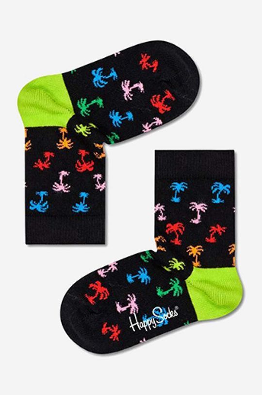 Дитячі шкарпетки Happy Socks Palm колір чорний