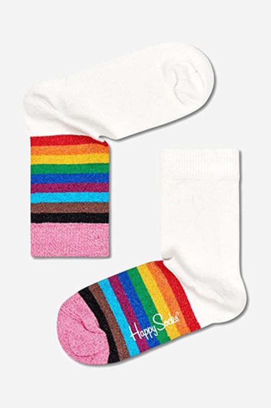 Дитячі шкарпетки Happy Socks Pride Rainbow колір білий