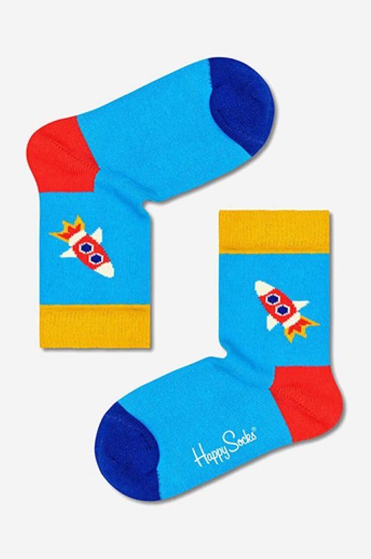 Дитячі шкарпетки Happy Socks Rocket колір блакитний