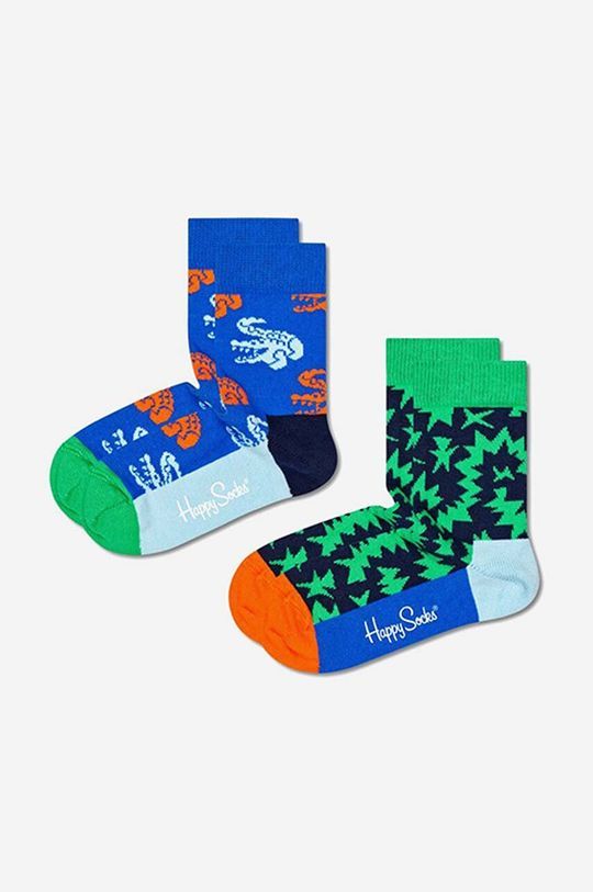 Дитячі шкарпетки Happy Socks Crocodile 2-pack колір блакитний