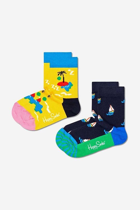 Дитячі шкарпетки Happy Socks Island In The Sun 2-pack колір барвистий