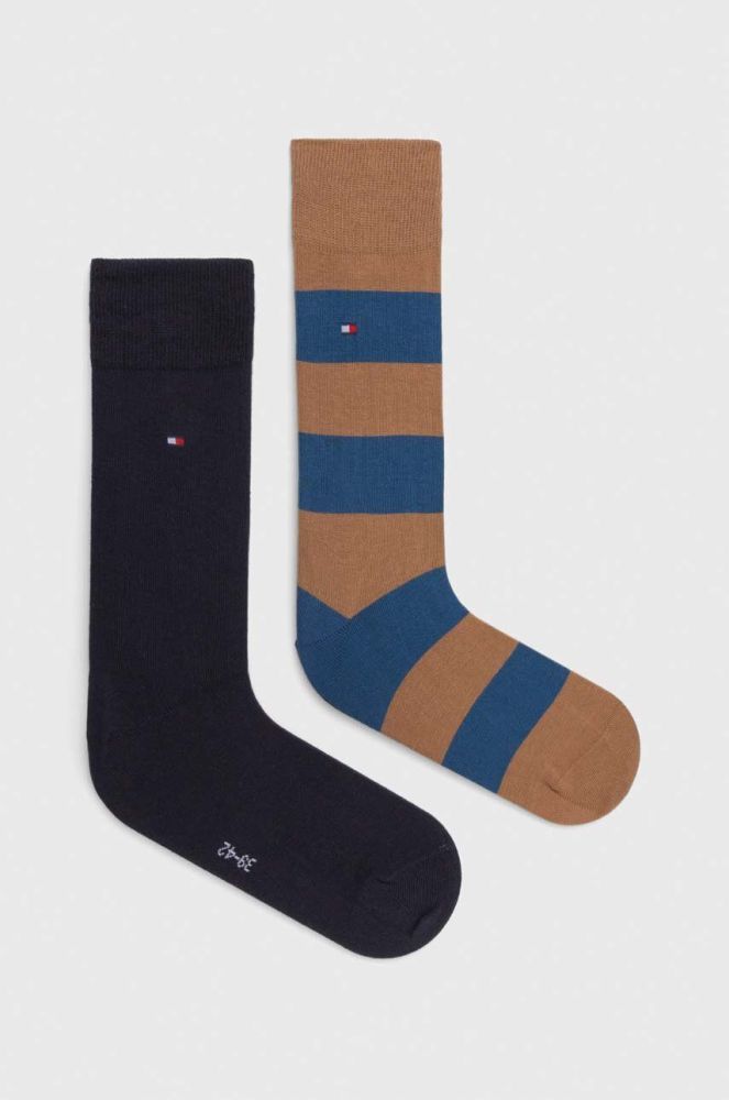Шкарпетки Tommy Hilfiger 2-pack чоловічі колір коричневий (3511166)