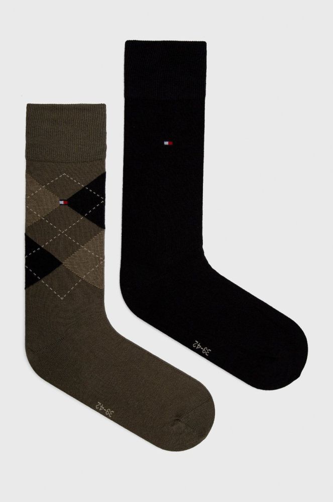 Шкарпетки Tommy Hilfiger (2-pack) колір зелений
