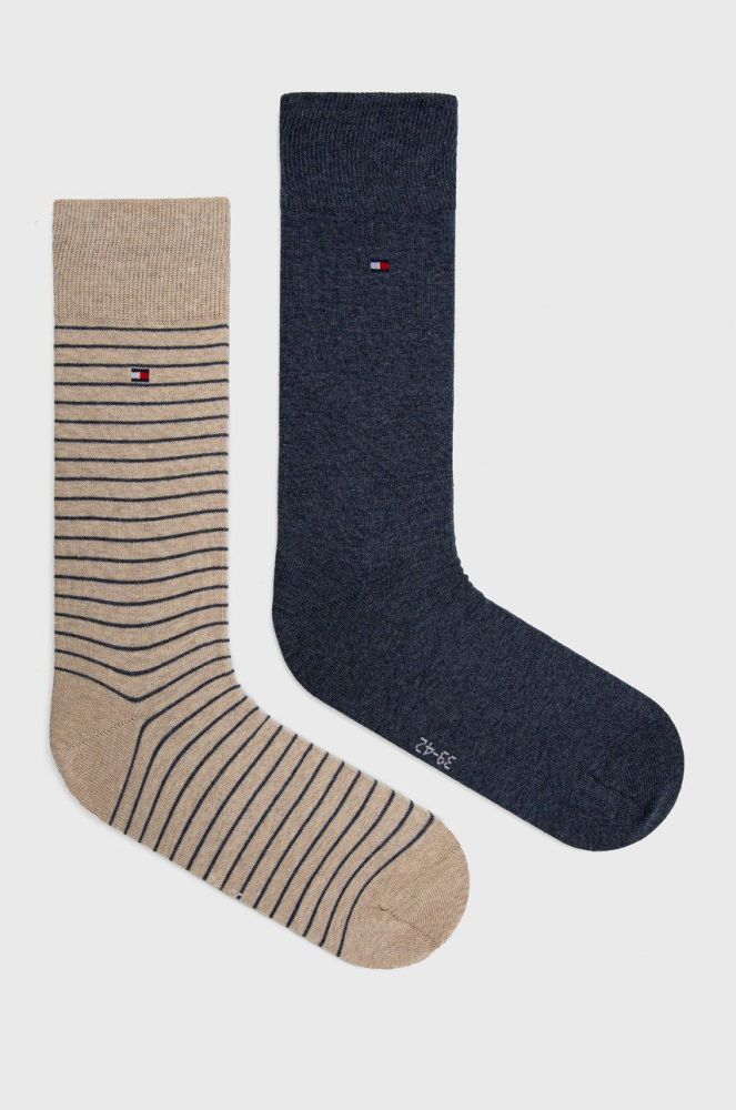 Tommy Hilfiger шкарпетки колір бежевий