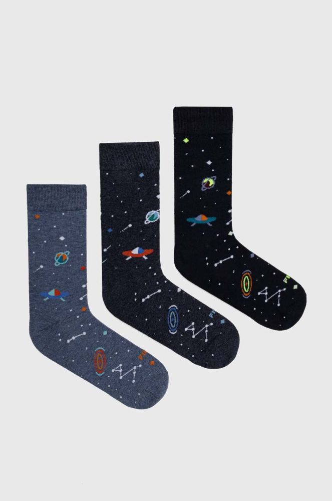 Шкарпетки Fila 3-pack чоловічі колір синій