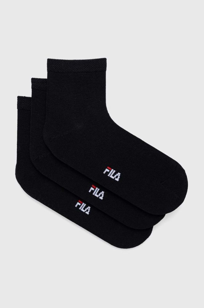 Шкарпетки Fila 3-pack колір чорний