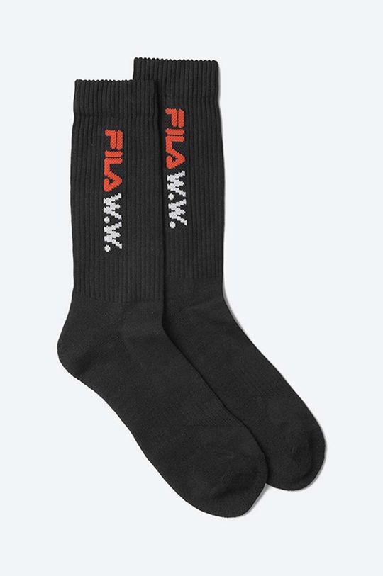 Шкарпетки Wood Wood Fila x Wood Wood Unisex Dean Socks колір чорний 688585.A296-BLACK