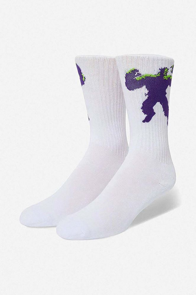 Шкарпетки HUF x Marvel Hulk Retro колір білий