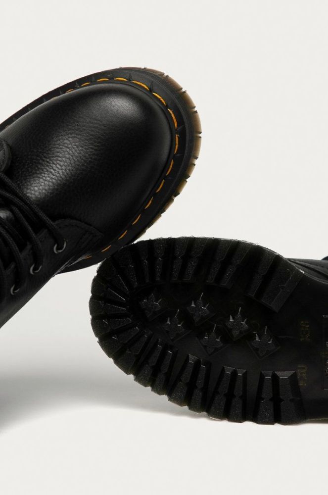 Шкіряні черевики Dr. Martens 25637001 Jadon Fl жіночі колір чорний на платформі утеплене фото 4