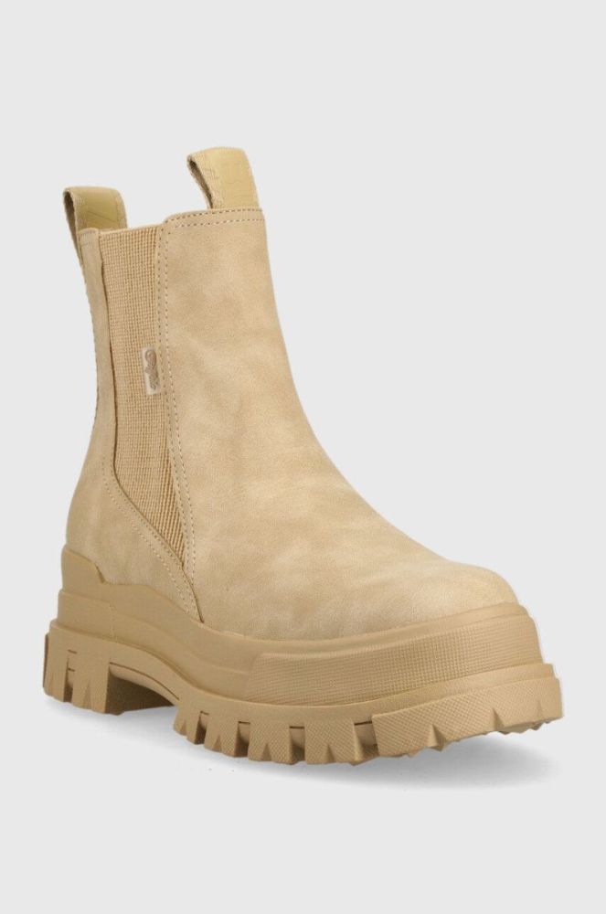 Черевики Buffalo Aspha Chelsea Mid жіночі колір бежевий на платформі фото 2