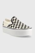 Кеди Vans Slip-on жіночі колір бежевий VN0A7Q5RTYQ1-BLKWH