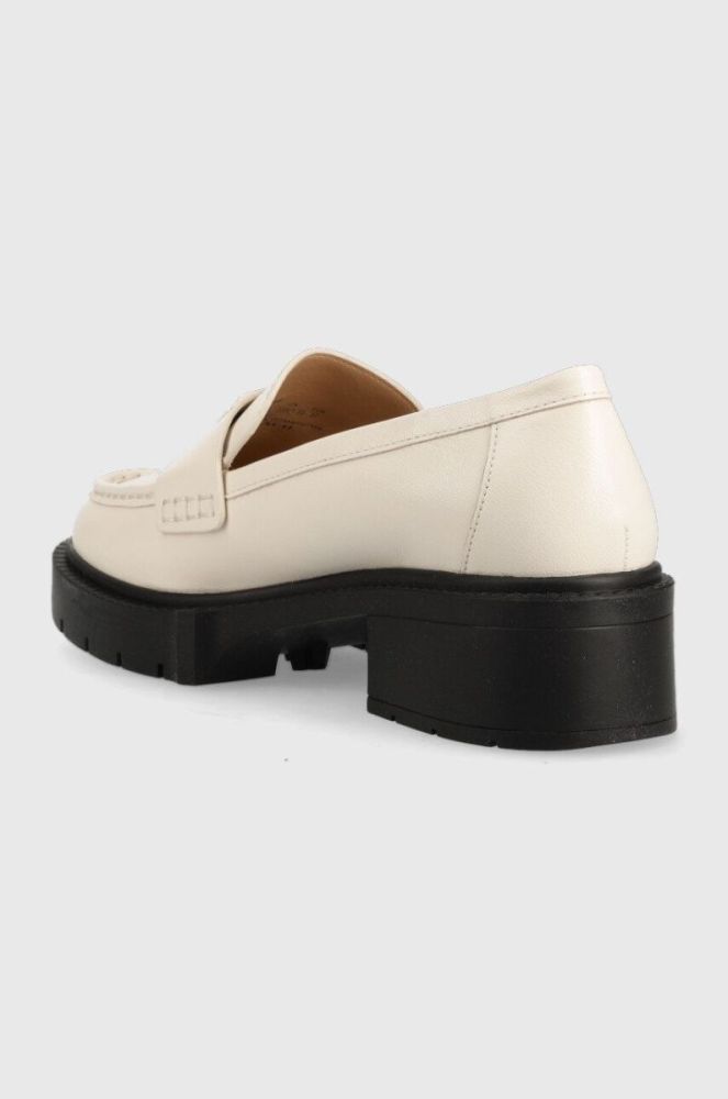 Шкіряні мокасини Coach Cb990 Leah Loafer жіночі колір бежевий на платформі CB990 фото 3