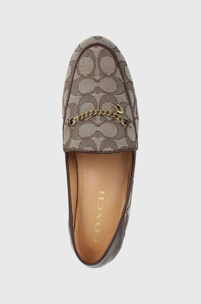 Мокасини Coach Hanna Textured Jacquard Hanna жіночі колір коричневий на плоскому ходу CC888 фото 4