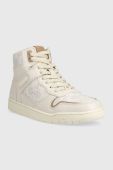 Кросівки Coach Cd304 Hi Top Coated Canvas колір бежевий CD304