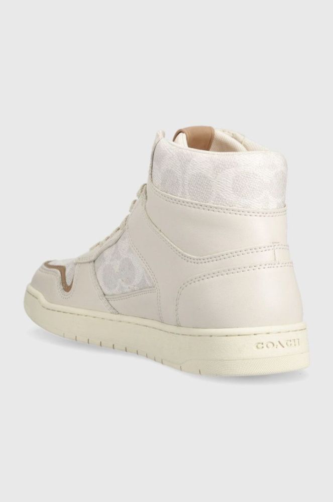 Кросівки Coach Cd304 Hi Top Coated Canvas колір бежевий CD304 фото 3