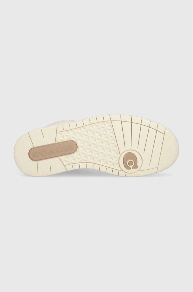 Кросівки Coach Cd304 Hi Top Coated Canvas колір бежевий CD304 фото 5