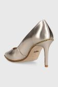 Шкіряні туфлі Coach Cd439 Waverly Metallic Pump колір золотий CD439