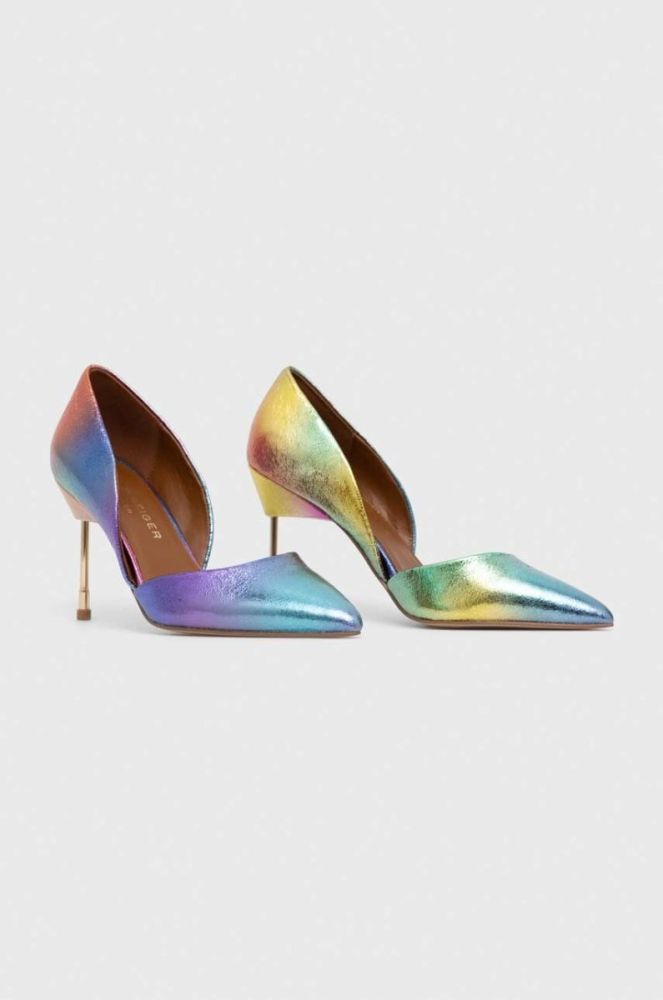 Шкіряні туфлі Kurt Geiger London Bond 90 7428769109 колір барвистий фото 2