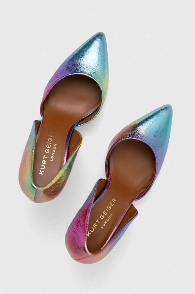 Шкіряні туфлі Kurt Geiger London Bond 90 7428769109 колір барвистий фото 4
