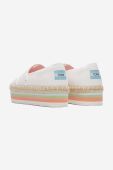 Еспадрилі Toms Canvas Rainbow Platform Rope High колір білий на платформі