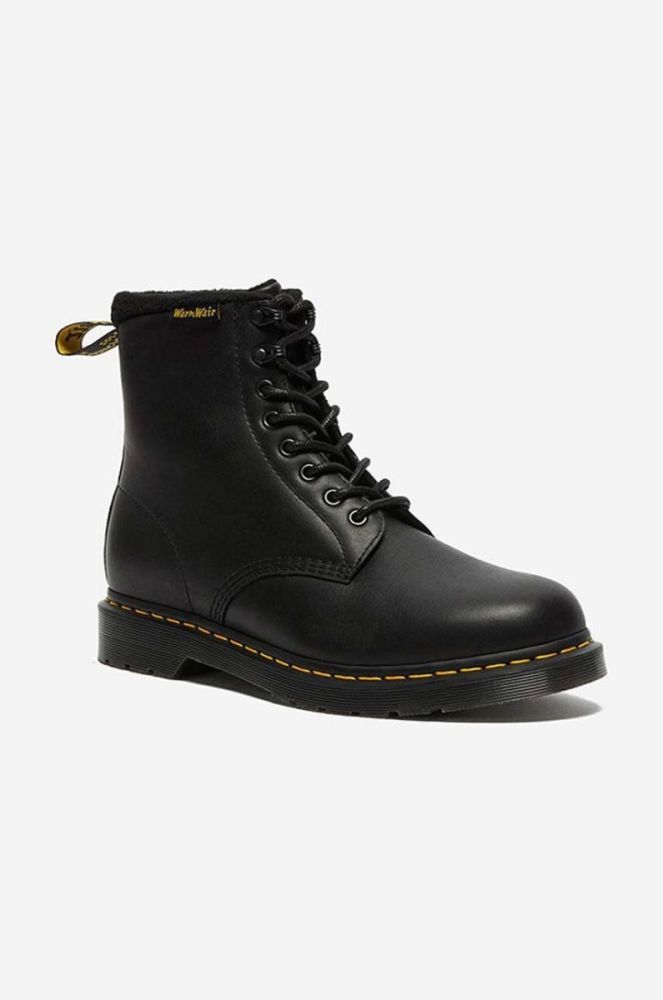 Шкіряні черевики Dr. Martens 1460 Pascal колір чорний на плоскому ходу злегка утеплена DM27084001 фото 3