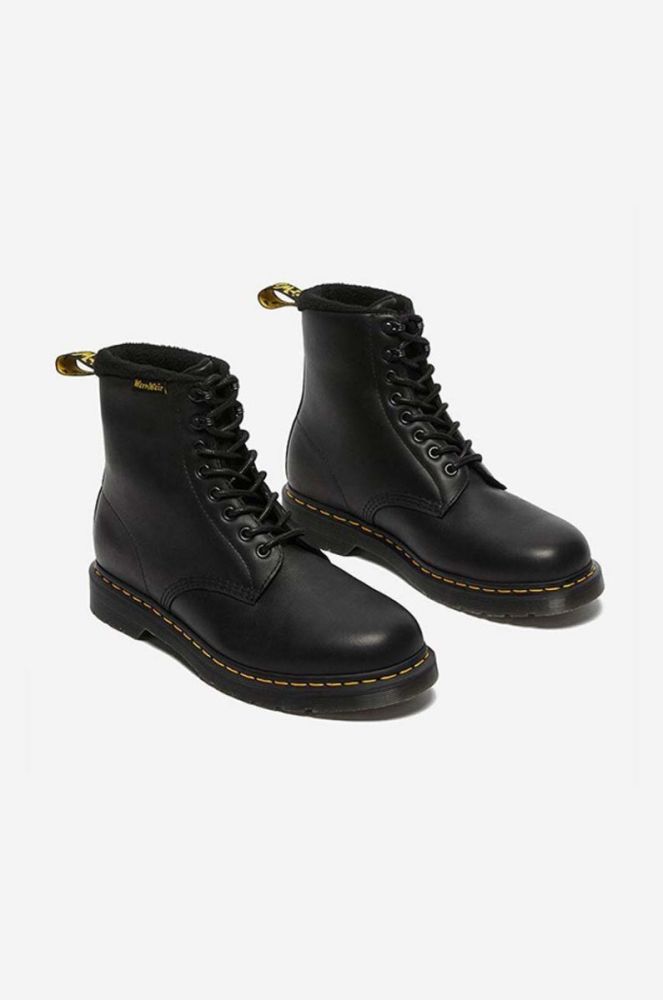 Шкіряні черевики Dr. Martens 1460 Pascal колір чорний на плоскому ходу злегка утеплена DM27084001 фото 4