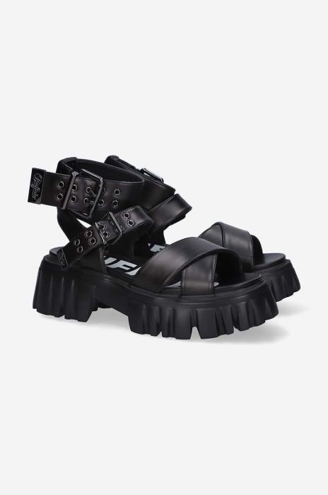 Сандалі Buffalo жіночі колір чорний на платформі (3358042)