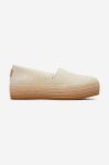Еспадрилі Toms DARK NATURAL колір бежевий на платформі