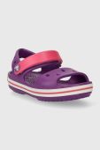 Дитячі сандалі Crocs CROCBAND SANDAL KIDS колір фіолетовий