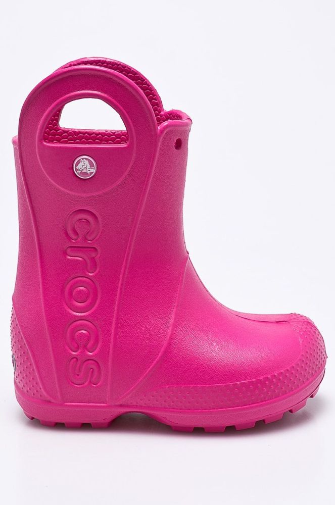 Crocs - Дитячі гумові чоботи колір рожевий (798845)